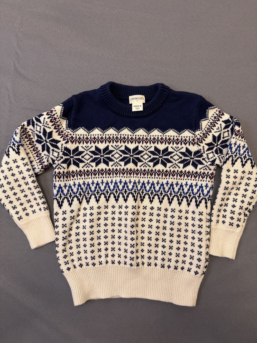 Crewcuts Fair Isle Knit Sweater XXS 2-3 #652